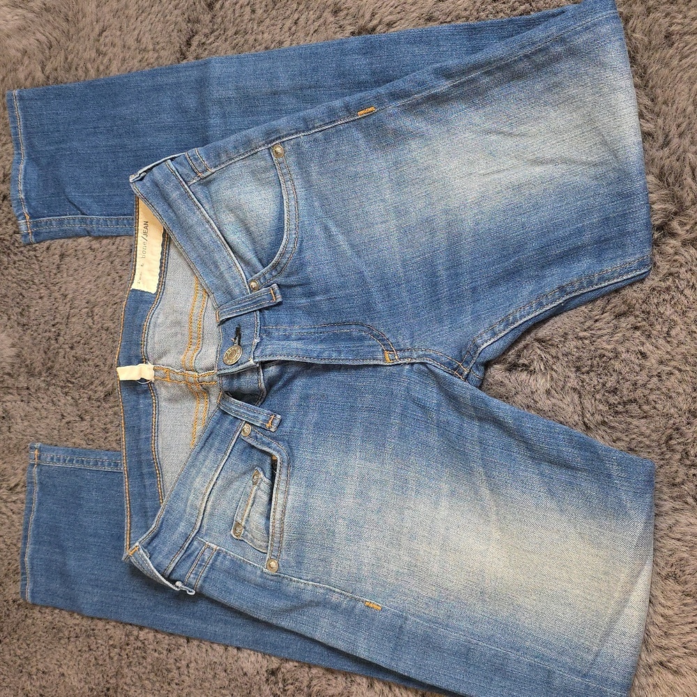 Rag & Bone / Jean skinny capri ankle light wash stretch denim size 25